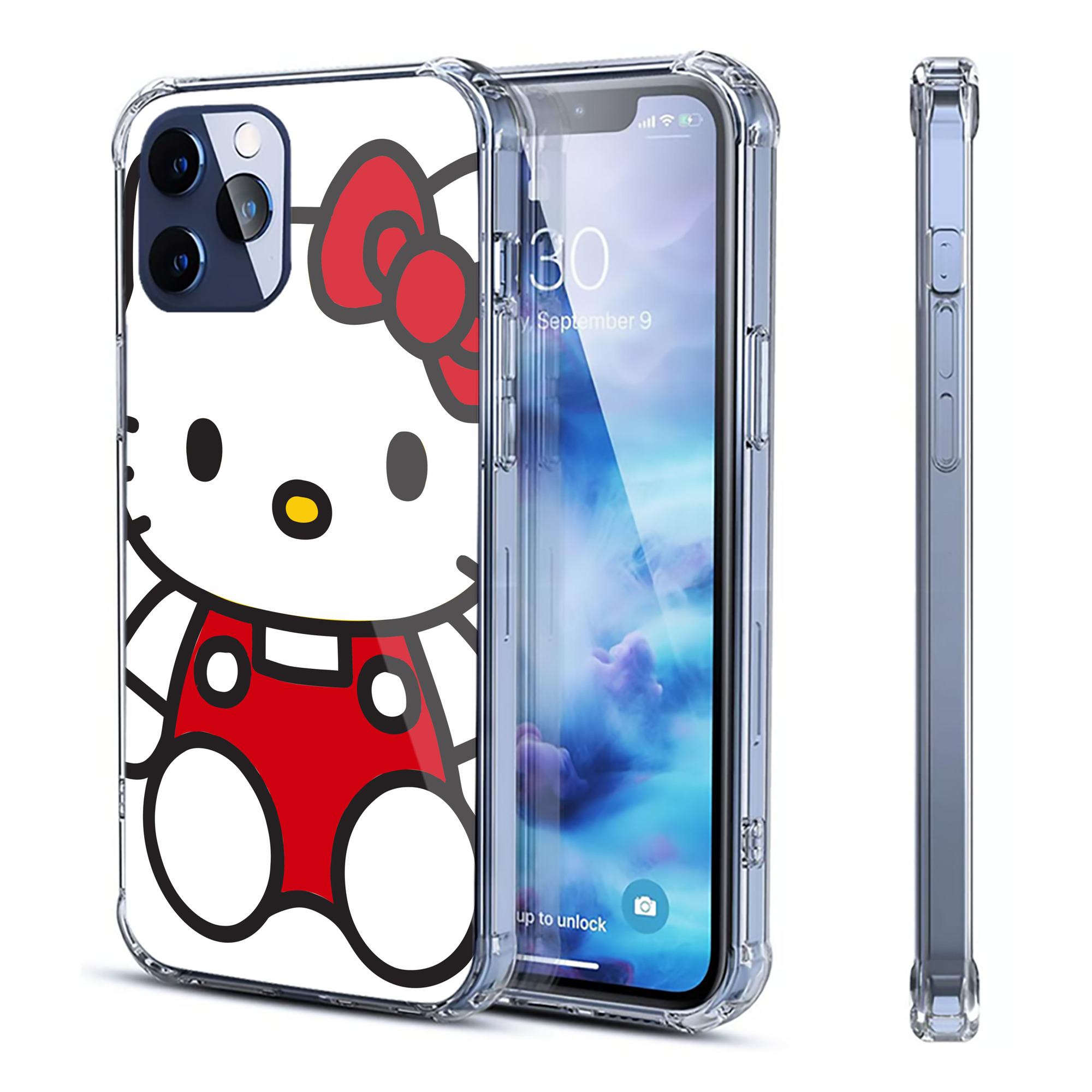 （画像用） Hello Kitty ハローキティ 【iPhone 12シリーズ対応】透明スマホケース（クリアソフトケース）